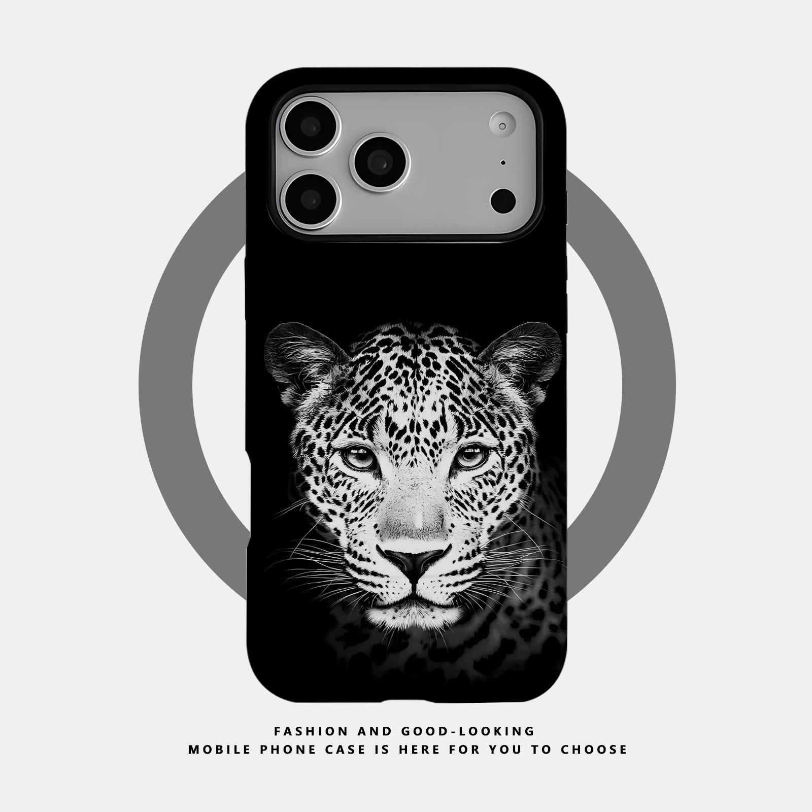 机绘主义适用于苹果iPhone17ProMax手机壳16 15 14Plus13 12 11ProMax二合一磁吸新款防摔保护套暗黑潮流豹子