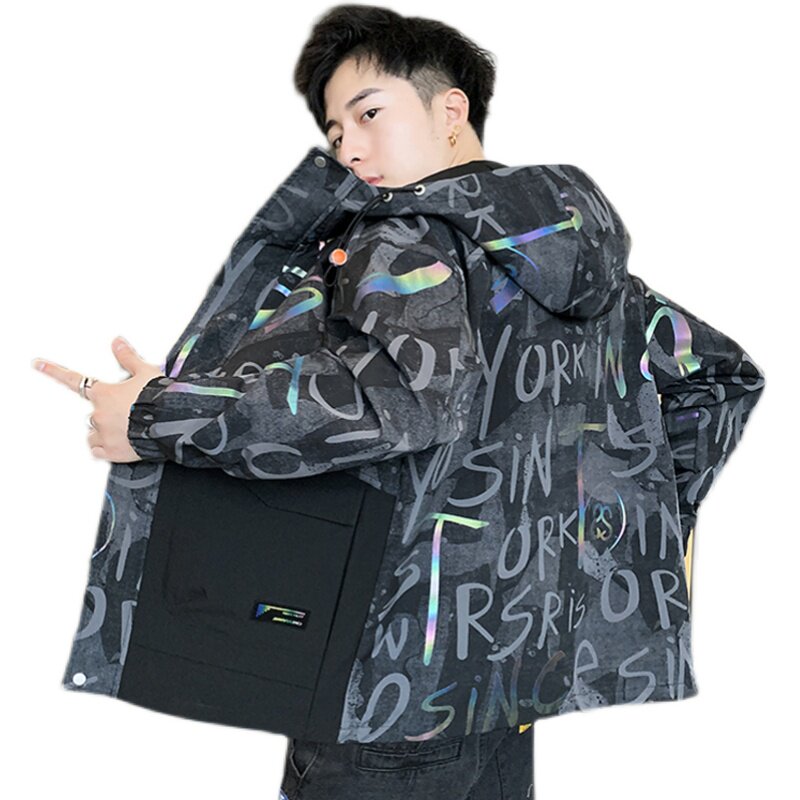 连帽男士2021秋季ins潮炫彩拼接高品质夹克户外服4002-J555,男装夹克,星座1018