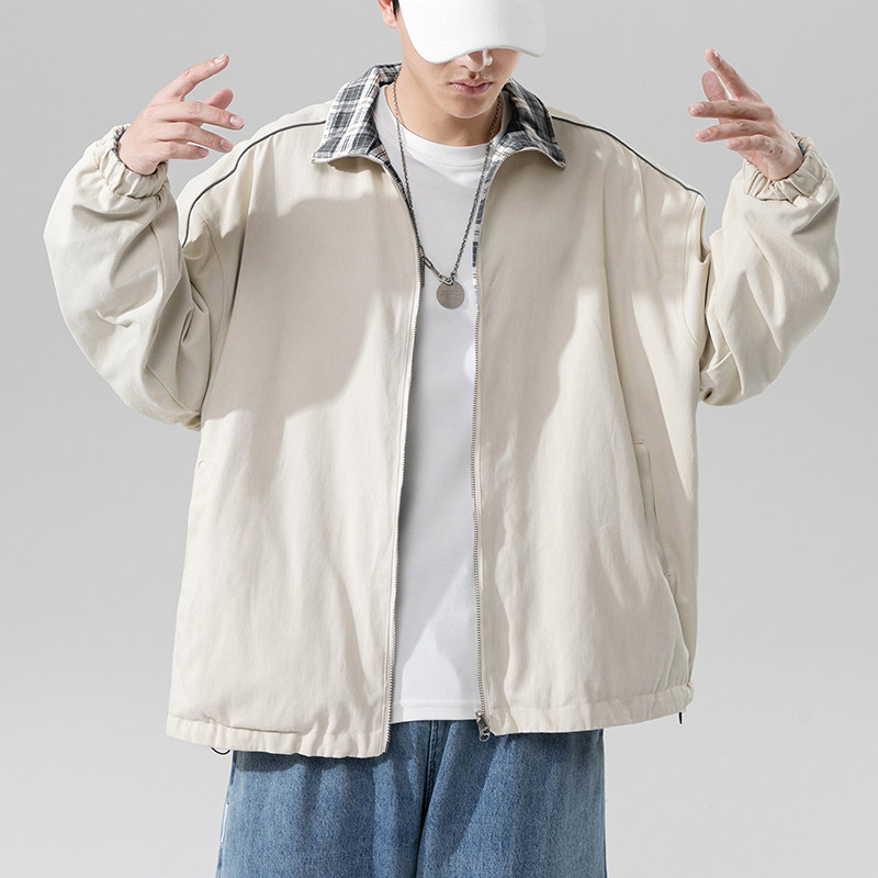 2021新款秋季韩版潮流男生双面穿夹克工装情侣上衣4002-J223,男装夹克,星座1018