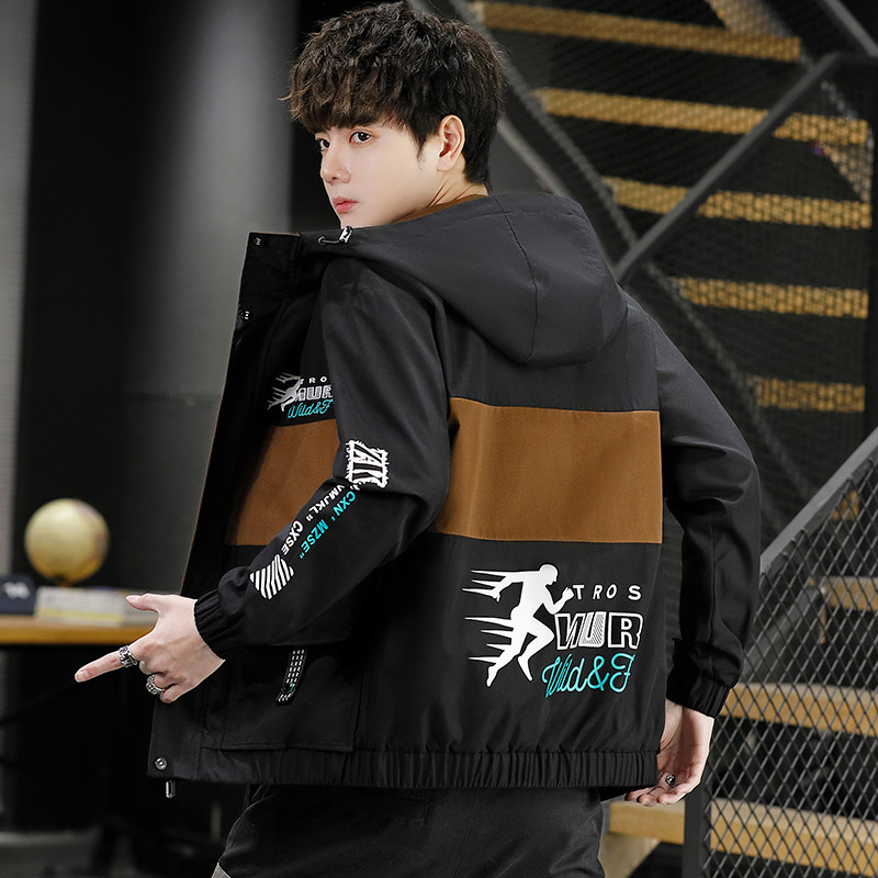 2021新品男潮流百搭春秋季连帽夹克青少年上衣4002-JK803-P58图片