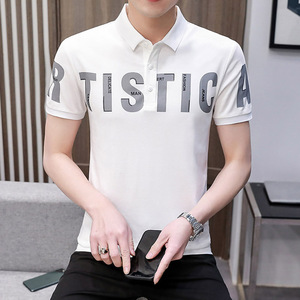 主推款2021夏季新款男士印花短袖polo衫t恤帅气时尚4002-T036图片