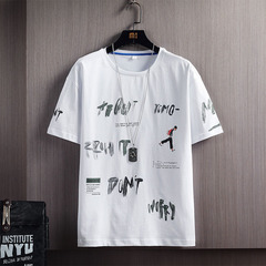 Fashion printed cotton short sleeve T-shirt for young boys