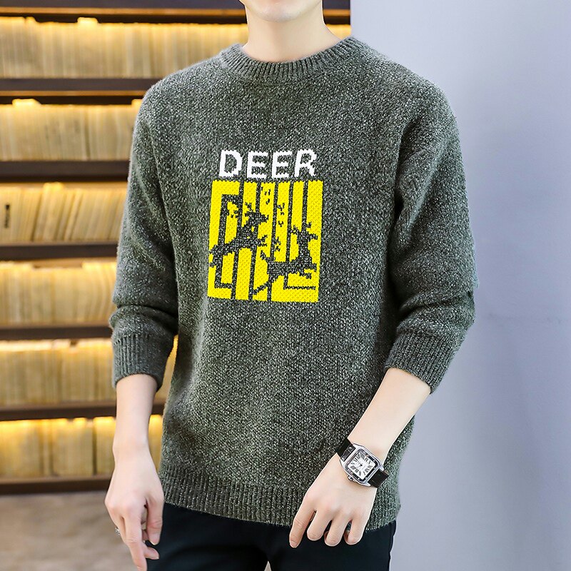 2021新款黄金貂半高领毛衣男士套头潮流休闲针织衫4002-M660,男装针织衫/毛衣,星座1018