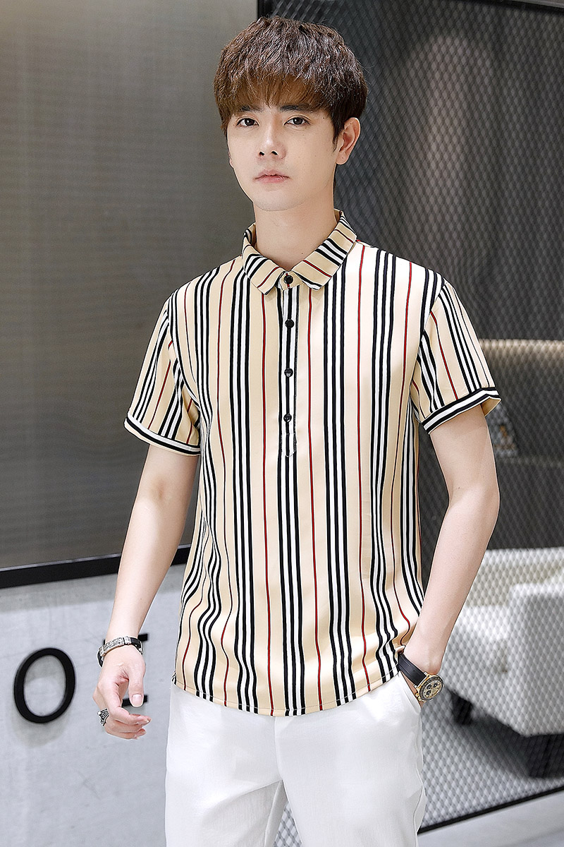 2021男士夏季新款潮牌短袖T恤青年运动休闲T恤翻领4002-T5810,男装T恤,星座1018