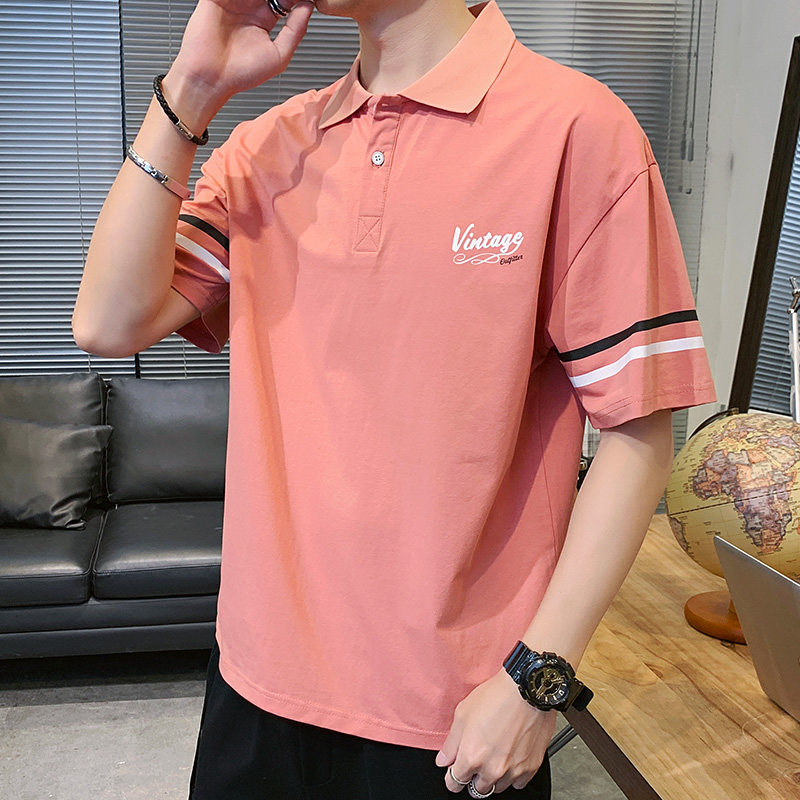 男短袖t恤2021夏季潮流新款青少年百搭polo衫半袖4002-T029,男装T恤,星座1018