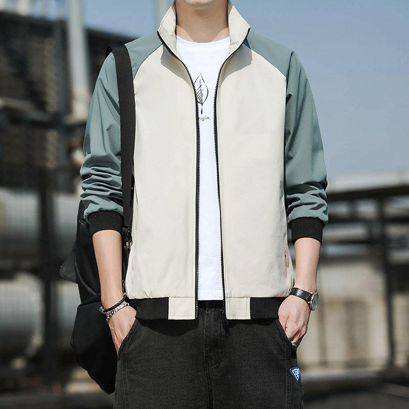 2021立领夹克男ins潮插肩袖棒球服宽松休闲外套秋装4002-J551,男装夹克,星座1018