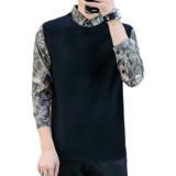 2021男士新款秋冬季高品质假两件毛衣男看品质潮流4002-M668，男装针织衫/毛衣，星座1018