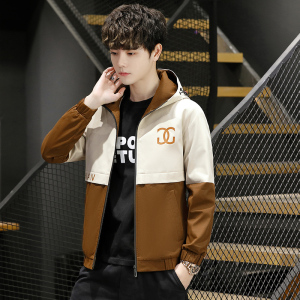2021新品外套男潮流百搭春秋季连帽夹克青少年4002-JK855-P58图片