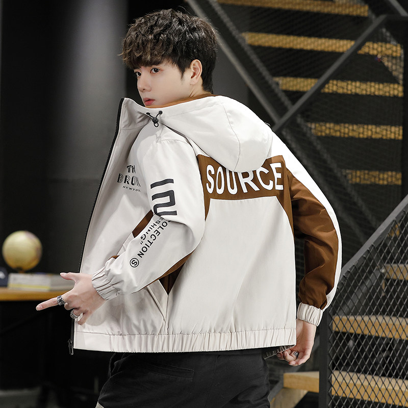 2021新品男潮流百搭春秋季连帽夹克青少年上衣4002-JK801-P58,男装夹克,星座1018