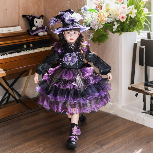库洛米cos服女童连衣裙生日礼服