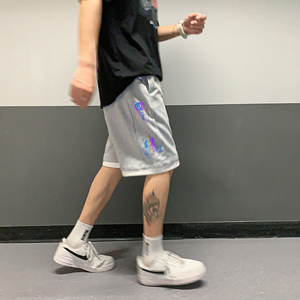 402-5-K636-P30 21夏 短裤男港风宽松薄款裤子潮流潮牌百搭五分裤图片
