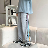402-5-AK-006-P5521秋宽松休闲渐变印花港风排扣束脚裤，男装休闲裤，星座B257-1