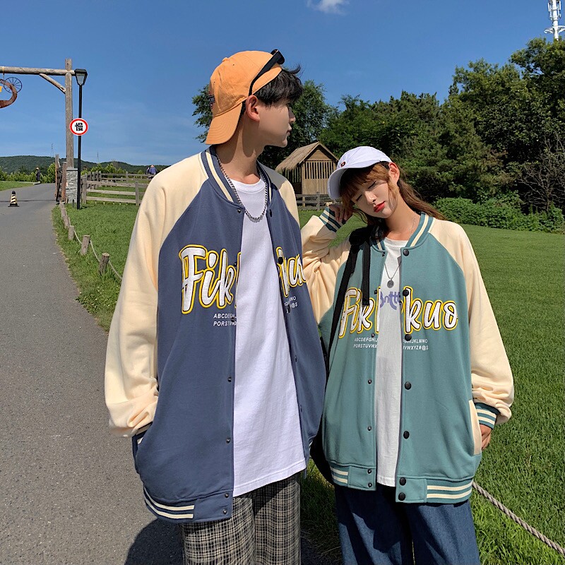 402-5-WY-202-P6522春潮字母刺绣印花宽松vibe棒球服情侣外套,女装短外套,星座B257-1