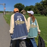 402-5-WY-202-P6522春潮字母刺绣印花宽松vibe棒球服情侣外套，女装短外套，星座B257-1