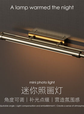 轻奢调节长条照画装饰壁灯镜前灯