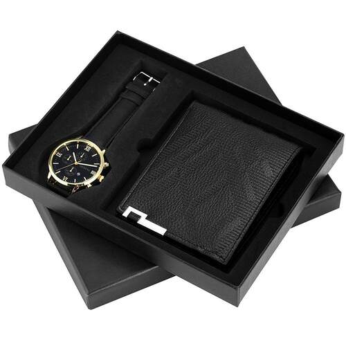 Wristwatch wallet cufflink ballpoint pen Gifts Set for men