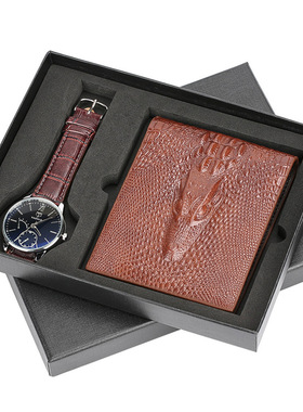Wristwatch wallet cufflink ballpoint pen Gifts Set for men
