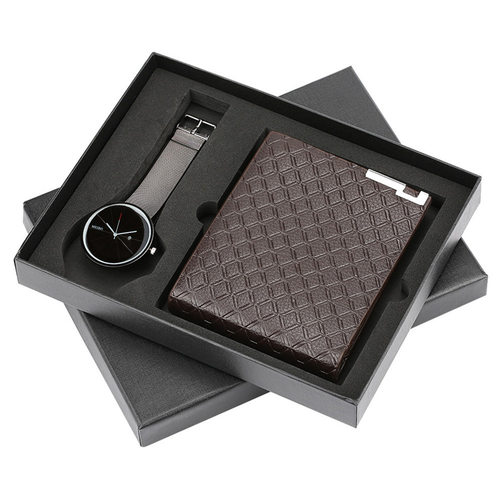 Wristwatch wallet cufflink ballpoint pen Gifts Set for men