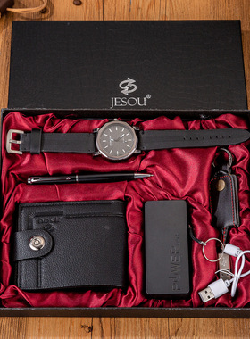 Wristwatch wallet cufflink ballpoint pen Gifts Set for men
