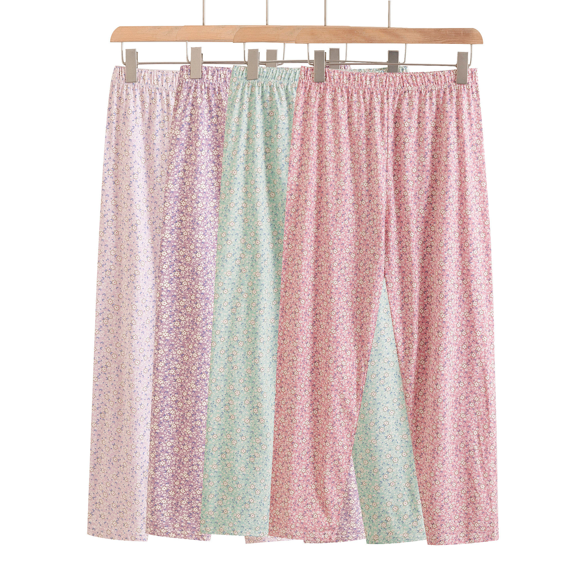 家居裤纯棉睡裤女士加肥空调家居