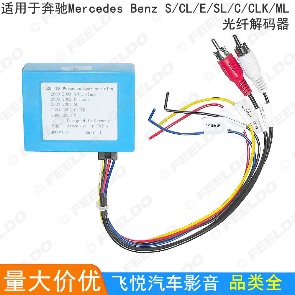 适用于奔驰Benz S/CL/E/SL/C/CLK/ML光纤解码器 MOST光纤解码盒