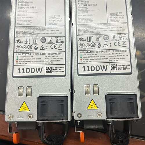 议价原装DELL R640 R30 R740 1100W 直流可维修翻新