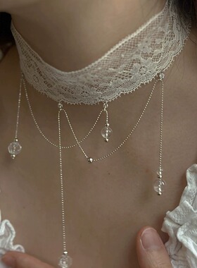 JINWAN法蕾露珠925银项链choker