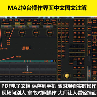 MA2灯光控台操作台菜单中文翻译说明中英文对比教程可手机观看