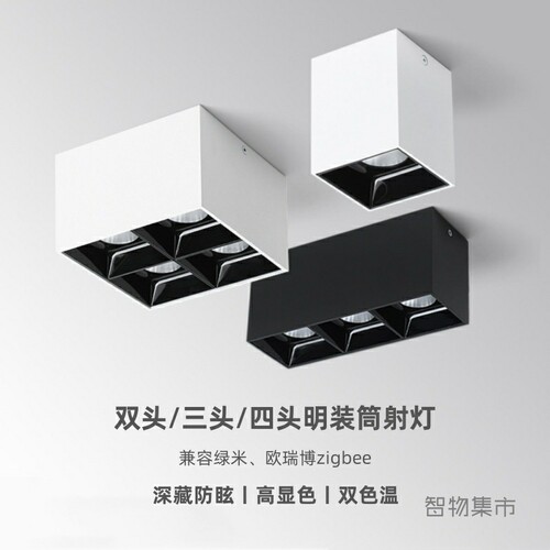 适用欧瑞博绿米智能吸顶灯极简无主灯防眩光客厅明装射灯斗胆灯