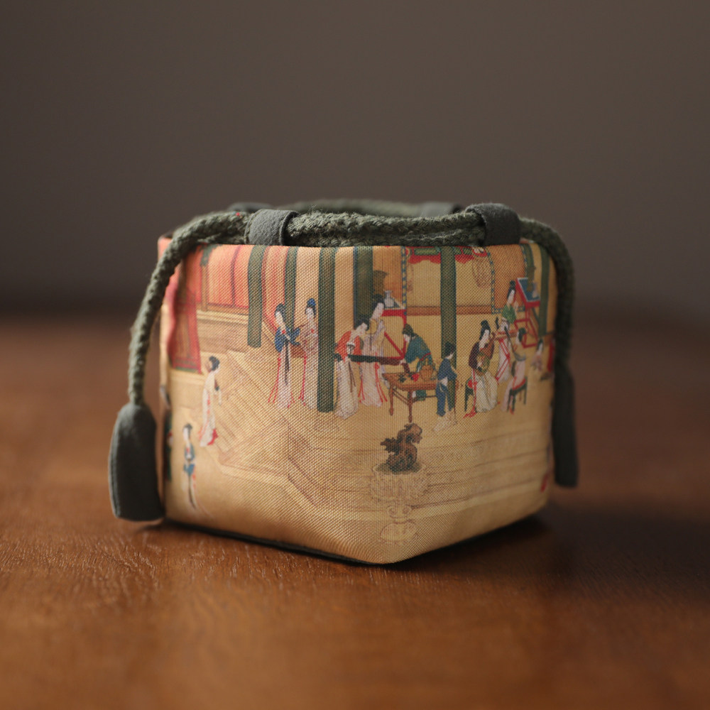 春泥古画棉布茶叶罐茶壶茶具茶杯收纳包旅行包汉宫春晓布袋大布包,餐饮具,茶道/零配,淘宝优惠券,粉丝福利购,淘宝优惠卷