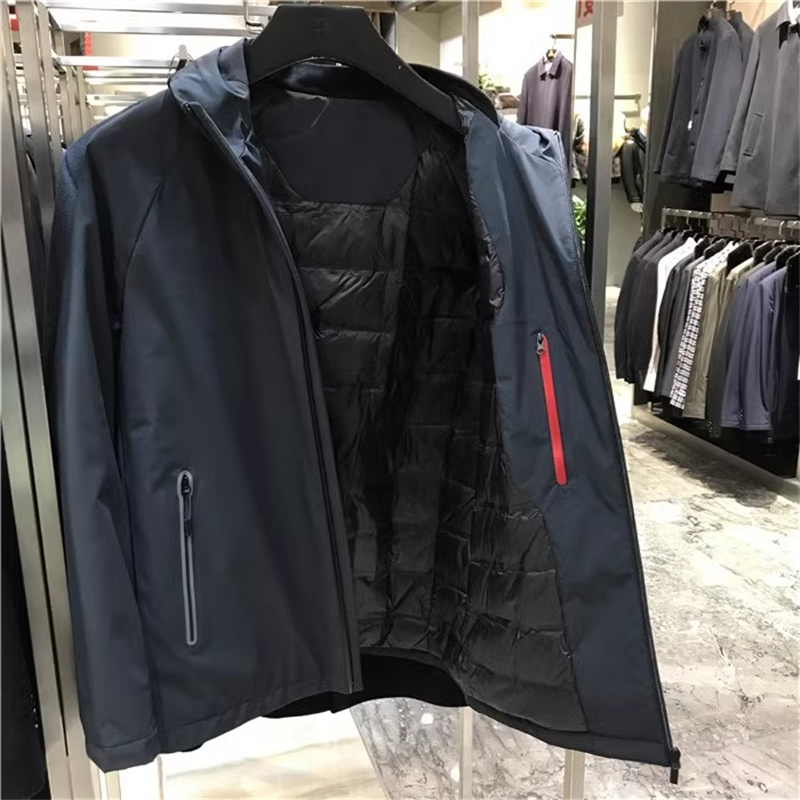 非贤商务帽款休闲短款轻薄羽绒服