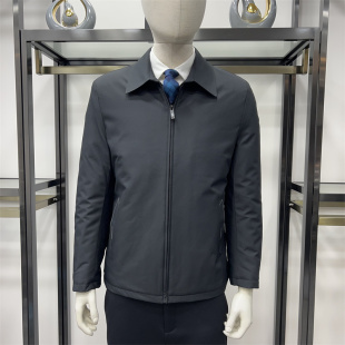 非贤品牌 特价清仓2色品牌男士翻领中厚保暖纯色秋冬品质棉衣外套