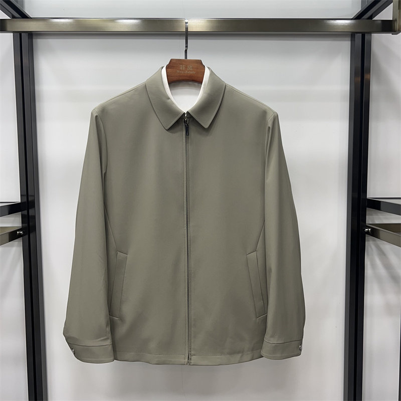 特价回馈专柜款男士商务经典翻领春秋款夹克爸爸款休闲夹克衫外套