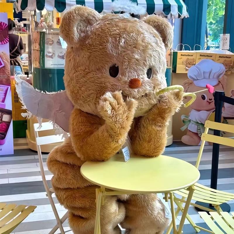 出租黄油小熊人偶服装泰国网红熊泰迪熊熊卡通butterbear租赁服装图片