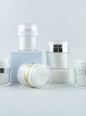 现货15ml30ml50ml双层带内胆真空瓶 化妆品包装真空瓶80g100g