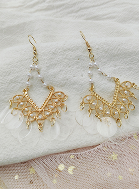 复古民族风耳环女网红波西米亚耳钉新款耳坠耳饰C424