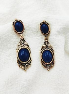 复古vitage做旧耳饰吊坠耳钉银针新品西洋百搭配饰耳环C247