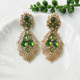 欧美跨境高档耳饰夸张民族风绿色喜庆耳环时尚 大款 C048