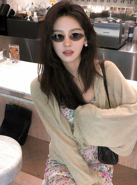 章若楠同款亚麻夏季防晒连袖披肩