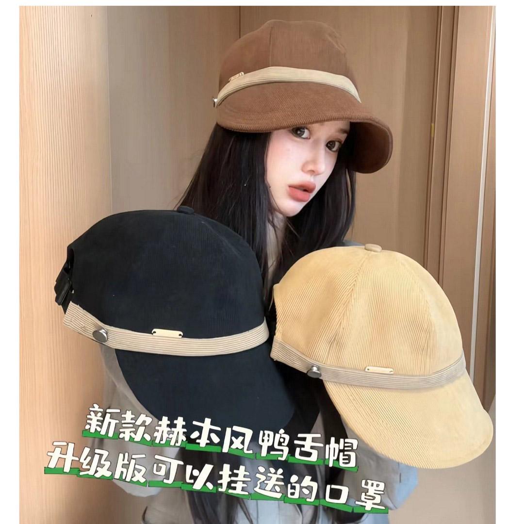 韩版休闲百搭灯芯绒渔夫帽