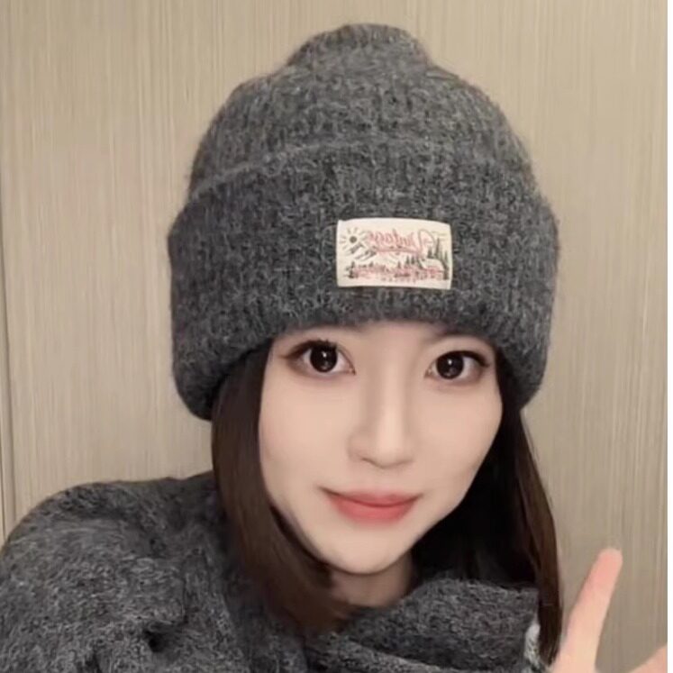 韩版休闲羊毛混纺针织帽子