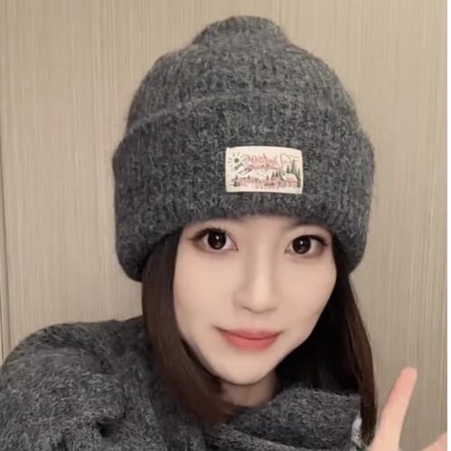 韩版休闲羊毛混纺针织帽子
