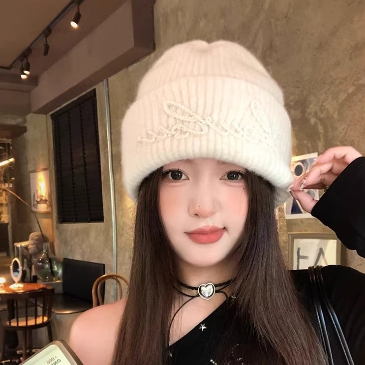 羊毛混纺针织帽子保暖气质显脸小