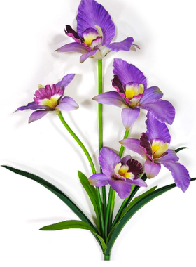 仿真卡特兰花过胶仿真花蝴蝶兰盆栽盆景装饰插花塑料花装饰插花束