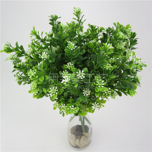 单支仿真花假花塑料花米兰草绿色仿真植物假草塑料草室外插花绿植
