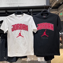 NK运动男短袖2025夏AJ飞人印花纯棉针织透气圆领休闲运动T恤