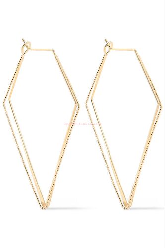 金色菱形镂空双层耳坠