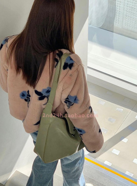 现货minitmute港风巴顿复古纯色单肩包鱼子酱纹理斜挎包 韩国小众