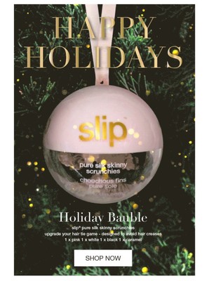 圣诞限量挂饰压痕焦糖发圈slip