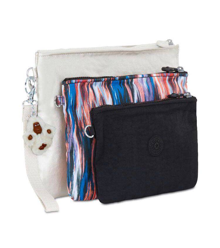 Kipling凯浦林包中包三层手包彩色黑白大中小防水包洗簌包化妆包